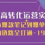 (10530期)小红书-高转化运营 实操指南,从爆款笔记到爆单玩法的链路全打通-19节课
