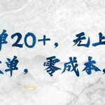 (10455期)一单20+,无上限做单,零成本,执行就有收入