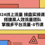 (10466期)2024线上流量 操盘实操课程,搭建高人效流量团队,掌握多平台流量-8节课