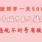 (10410期)快手磁力无人播剧玩法  一天500+  不违规不封号有版权
