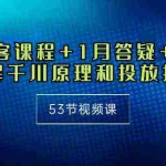 (10172期)千川 高客课程+1月答疑+做计划,详解千川原理和投放技巧(53节视频课)