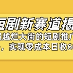(10132期)短剧新赛道揭秘:如何弯道超车,超越烂大街的短剧推广玩法,实现零成本…
