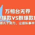 (10065期)万相台无界-单爆款VS群爆款班:选择大于努力,让团队事半功倍(16节课)