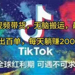 （10051期）海外短视频带货，无脑搬运，最新技术，日出百单，每天躺赚2000+