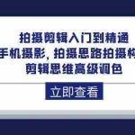 (10048期)拍摄剪辑入门到精通,手机摄影 拍摄思路拍摄构图 剪辑思维高级调色-92节