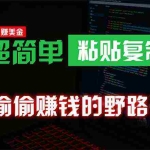 (10044期)偷偷赚钱野路子,0成本海外淘金,无脑粘贴复制 稳定且超简单 适合副业兼职