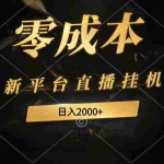 (9841期)新平台直播挂机最新玩法,0成本,不违规,日入2000+