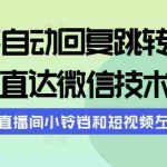 (9808期)快手自动回复跳转链接,直达微信技术,搭配直播间小铃铛和短视频左下角