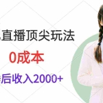 (9715期)挂机直播顶尖玩法,睡后日收入2000+、0成本,视频教学