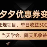 (9749期)拼夕夕优惠券变现,单日收益300+,手机电脑都可操作