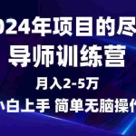 (9691期)2024年做项目的尽头是导师训练营,互联网最牛逼的项目没有之一,月入3-5…