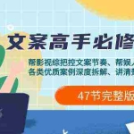 (9572期)影视 综纪-文案高手必修课2.0:文案课/案例课/认知课/题材课/变现课/加餐课