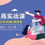 (9529期)全域电商实战课:从入驻到盈利,带你玩转小红书+抖音+拼多多(80节课)