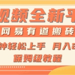 (9520期)全新短视频平台,网易有道搬砖,月入1W+,平台处于发展初期,正是入场最…