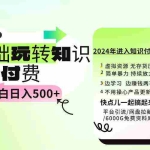 (9505期)0基础知识付费玩法 小白也能日入500+ 实操教程