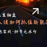 (9499期)想要人生翻盘,普通人如何抓住新能源风口赚钱,落地实战案例课-34节无水印