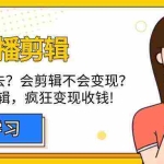 (9474期)博主-口播剪辑,自学坚持不下去?会剪辑不会变现?十天学会剪辑,疯狂收钱