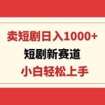 (9467期)短剧新赛道:卖短剧日入1000+,小白轻松上手,可批量