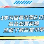 (9449期)从0-1学习巨量引擎-2.0升级版后台设置实操,全面了解巨量引擎