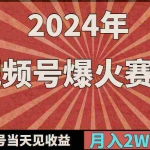 (9404期)2024年视频号爆火赛道,一键生成,新号当天见收益,月入20000+