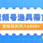 (9371期)视频号渔具带货,混剪带货月入6000+,起号剪辑选品带货
