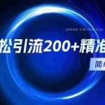 (9359期)一天轻松引流200+精准流量,简单粗暴,一看就会