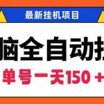 (9344期)无脑全自动挂机项目,单账号利润150+!可批量矩阵操作
