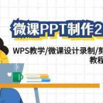 （9303期）微课PPT制作-2.0新版：WPS教学/微课设计录制/剪映后期美化/教程+工具+素材