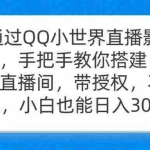 (9279期)通过OO小世界直播影视剧,搭建日不落直播间 带授权 不违规 日入300