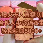 (9177期)快手爆火无人直播切肥皂,游戏合伙人小铃铛双重机制,轻松躺赚5000+