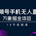 (9170期)视频号手机无人直播-万象掘金项目(18节视频课)