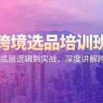 (9143期)跨境选品培训班:从选品到底层逻辑到实战,深度讲解跨境选品