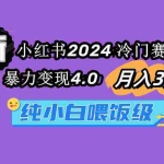 (9133期)小红书2024冷门赛道 月入3万+ 暴力变现4.0 纯小白喂饭级