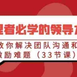 （9124期）管理者必学的领导力课：教你解决团队沟通和激励难题（33节课）