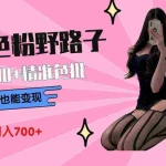 (9119期)最新色粉变现野路子,日引500+老色批 可不加好友直接变现 小白轻松日入700+