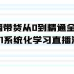(9105期)直播带货从0到精通全流程,0-1系统化学习直播流程(35节课)
