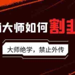(9049期)营销大师如何割韭菜:流量大师/讲故事大师/话术大师/卖货大师/成交大师/…