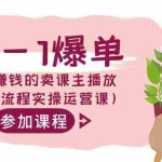 (9032期)从0-1爆单-做一个赚钱的卖课主播放(直播全流程实操运营课)