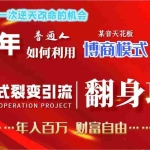 (9027期)2024年普通人如何利用博商模式做翻身项目年入百万,财富自由