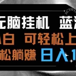 (9012期)最新无脑挂机蓝海项目 纯小白可操作 简单轻松 有手就行 无脑躺赚 日入1000+