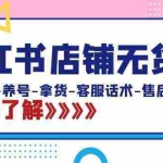 (8897期)小红书店铺无货源:从对标-养号-拿货-客服话术-售后全流程(20节课)