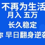 (8780期)2024不再为生活烦恼 月入5W 长久稳定 让你早日翻身逆袭