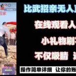 (8699期)最近很火的无人直播“比武招亲”的一个玩法项目简单