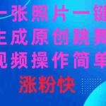 （8694期）一张照片，一键生成原创跳舞视频 操作简单涨粉快