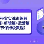 (8689期)图文带货实战训练营:基础篇+剪辑篇+运营篇(38节保姆级教程)