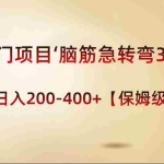 (8665期)冷门项目‘脑筋急转弯3.0’轻松日入200-400+【保姆级教程】