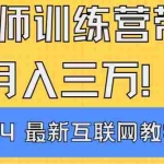 (8653期)导师训练营互联网最牛逼的项目没有之一,新手小白必学,月入2万+轻轻松…
