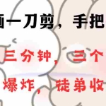 (8567期)动画一刀剪项目,一分钟一条原创,流量爆炸,一个月收徒28个,小白轻松上手