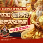 (8534期)最新AI一键生成财神爷,刷爆新年祝福流量,一天变现2000+