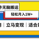 (8496期)低密度新赛道 视频无脑搬 一天1000+几分钟一条原创视频 零成本零门槛超简单